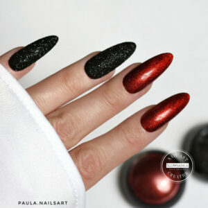 black red nails