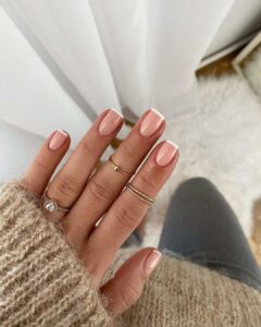 nude french manicure